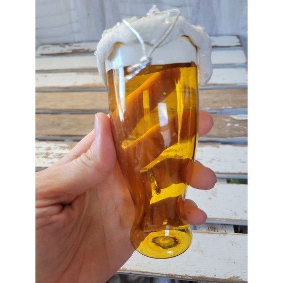 Beer glass mug foam alcohol ornament Xmas vintage tree large - Picture 4 of 7